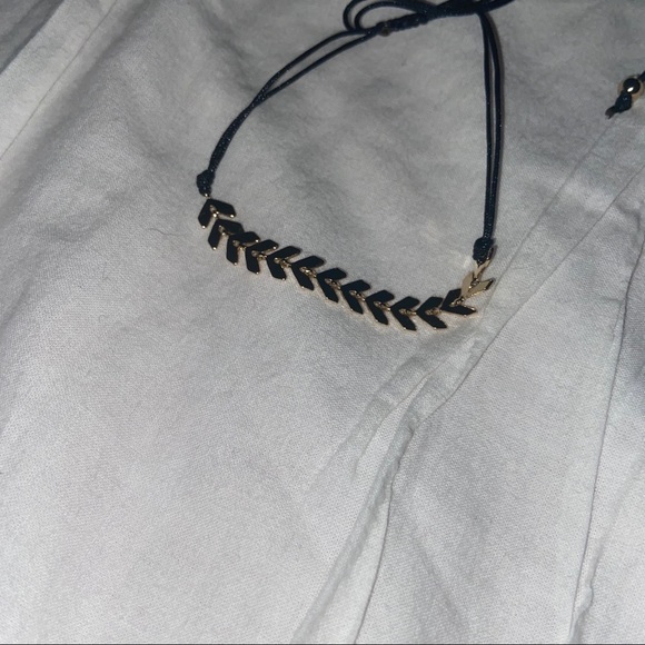 Gold feather handmade bracelet - Picture 1 of 3